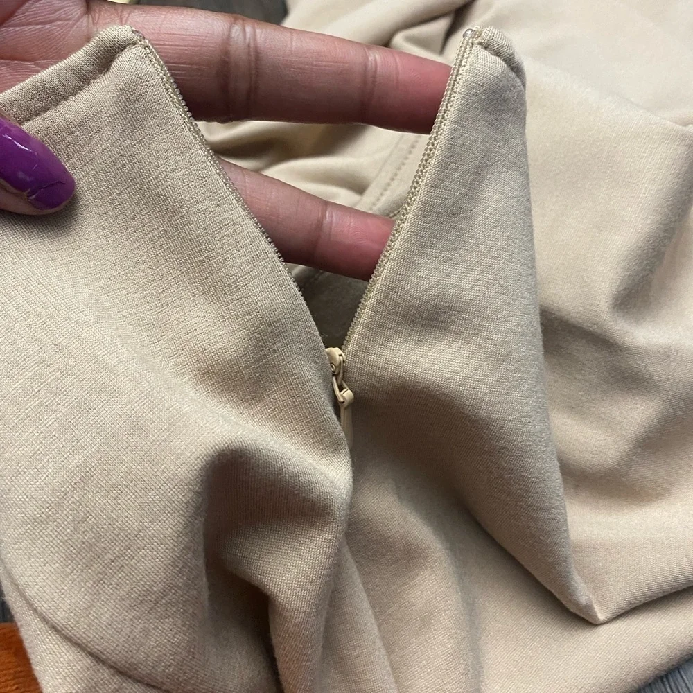 Nike embroidered-swoosh detail leggings pleated front size small